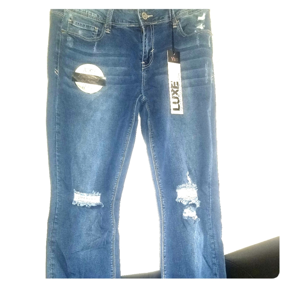 Distressed Jeans Soft Denim Ankle Jeans